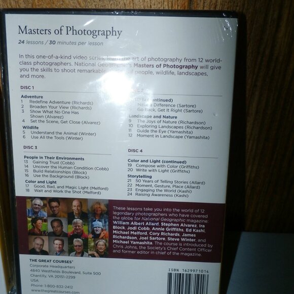The Great Courses Fundamentals & Masters of Photography DVD w/ Guidebook  SEALED - Picture 4 of 9